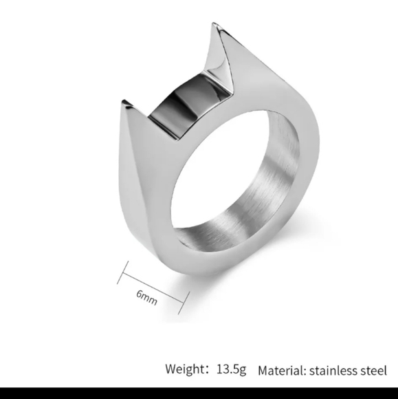 Cute Kitty Ears Ring, Self Defense Ring For Couples, & Men or Women - Picture 11 of 16